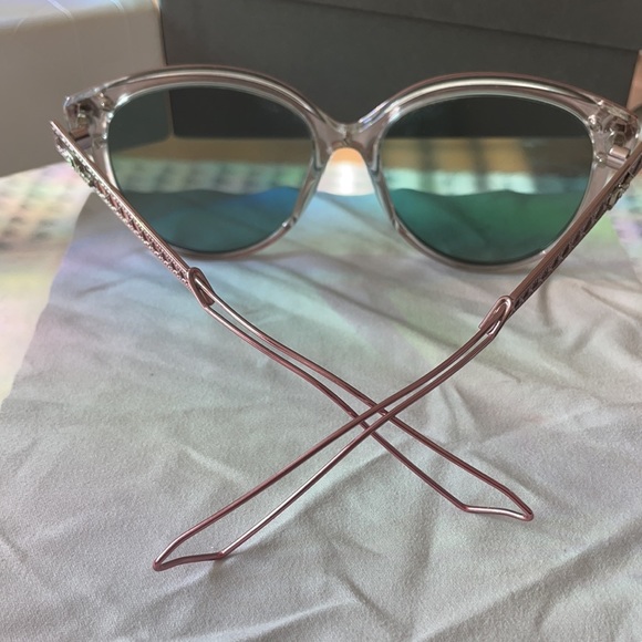 Dior Rectangular Sunglasses Diorama 1 TGW0J Pink/Crystal 52mm - Picture 5 of 10